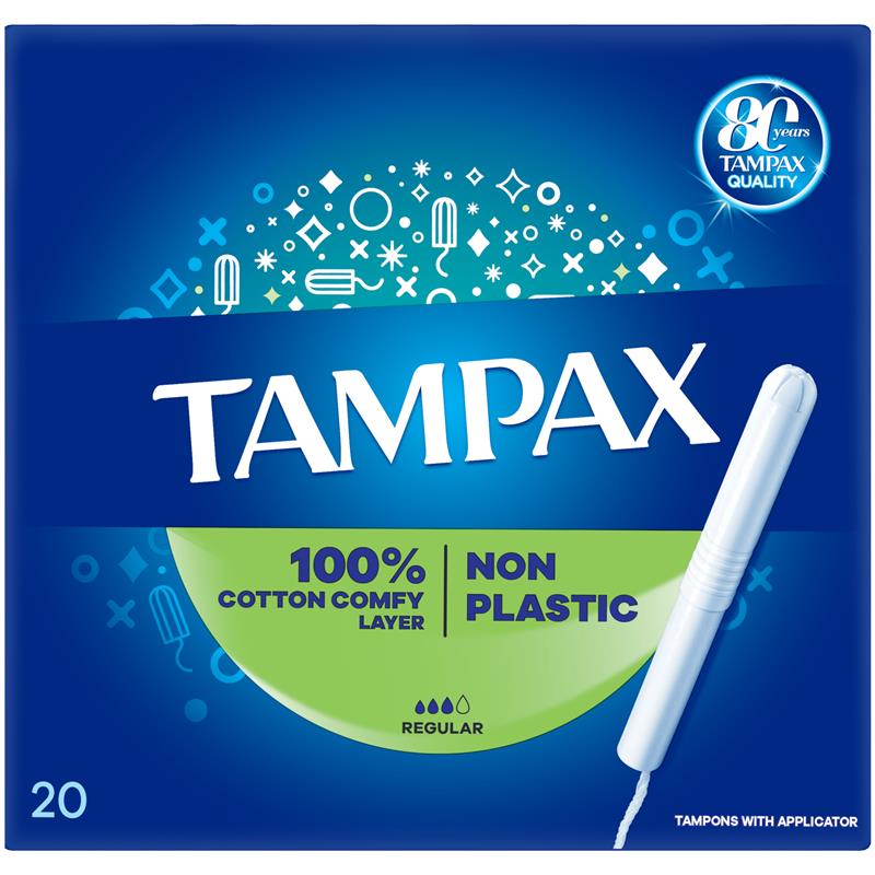Tampax Regular Tampons with Applicator 20 Pack