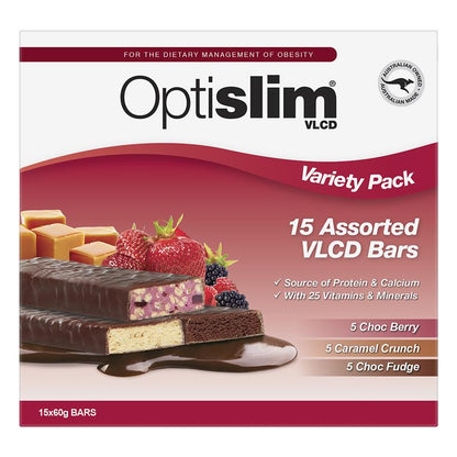 Optislim VLCD Bars Variety 60g 15 Pack