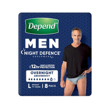 Depend Men Night Defence Incontinence Underwear Large 8 Pack