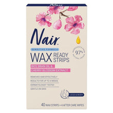 Nair Sensitive Wax Strips for Body & Legs 40 pack