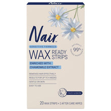 Nair Natural Wax Strips for Face & Bikini 20 pack
