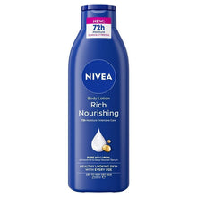 NIVEA Rich Nourishing Body Lotion Moisturiser 72H Hydration 250ml