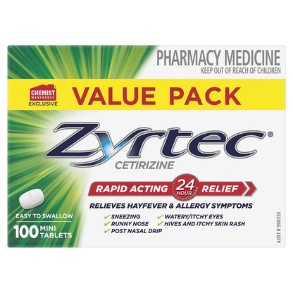 Zyrtec 10mg 100 Tablets Exclusive Size