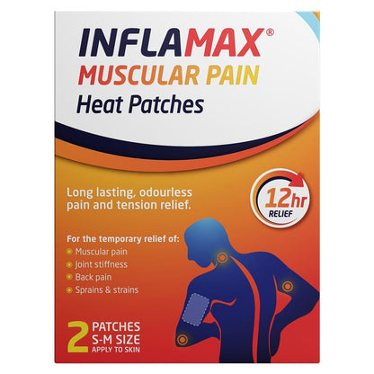 Inflamax Muscular Pain Heat Patches Reg 2 Patches
