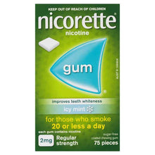 Nicorette Gum 2mg Icy Mint 75 Pieces