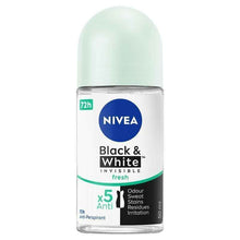 NIVEA Black & White Fresh Roll On Deodorant 72H Protection 50ml