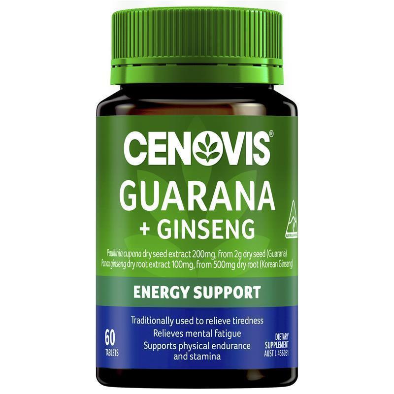 Cenovis Guarana + Ginseng 60 Tablets - GimmeNow