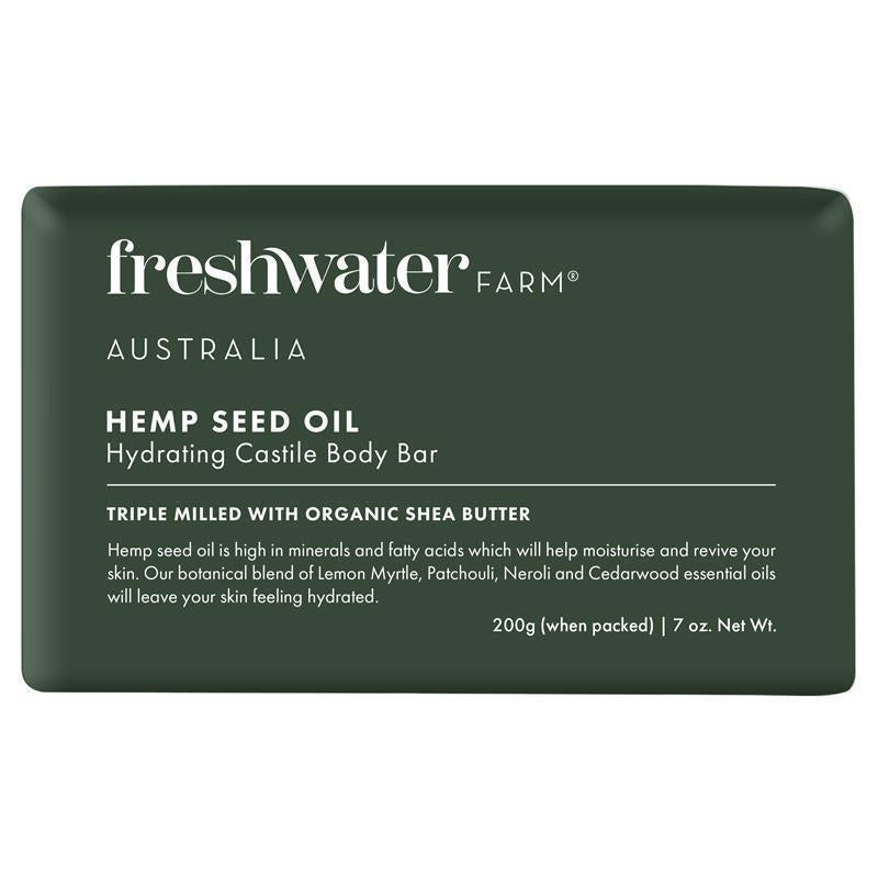 Freshwater Farm Australia Hemp Seed Oil Hydrating Body Bar 200g