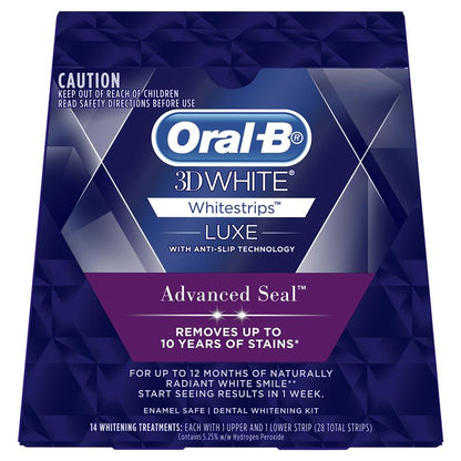 Oral B 3D White Luxe Advanced Seal 14 Teeth Whitening Treatments - GimmeNow