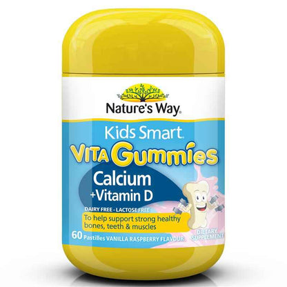 Nature's Way Kids Smart Vita Gummies Calcium + Vit D 60 Pastilles