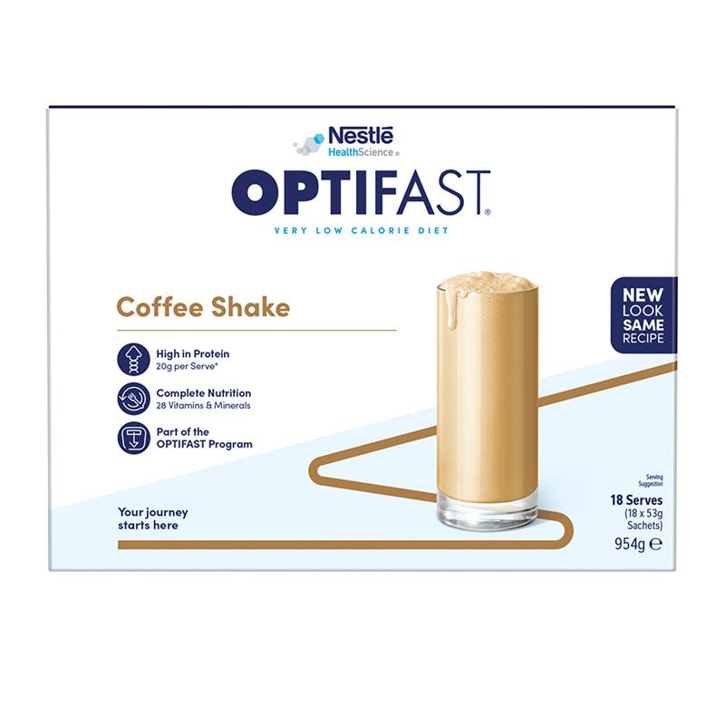 Optifast VLCD Shake Coffee 18 x 53g Exclusive Bulk Size