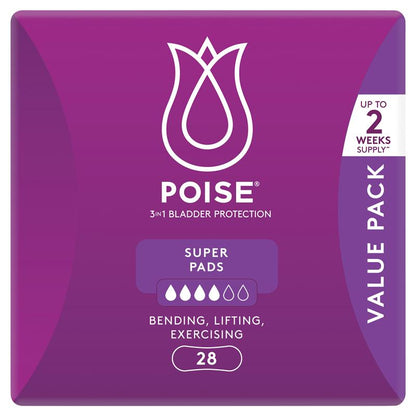 Poise Incontinence Pads Super 28 Pack