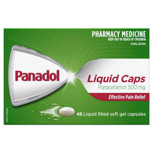 Panadol Liquid Capsules Paracetamol Pain Relief 48 Capsules