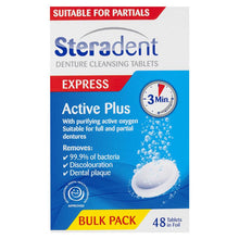 Steradent Active Plus Denture Cleansing 48 Tablets