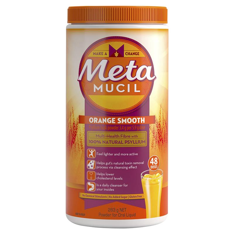 Metamucil Fibre Supplement Smooth Orange 48 Dose 283g