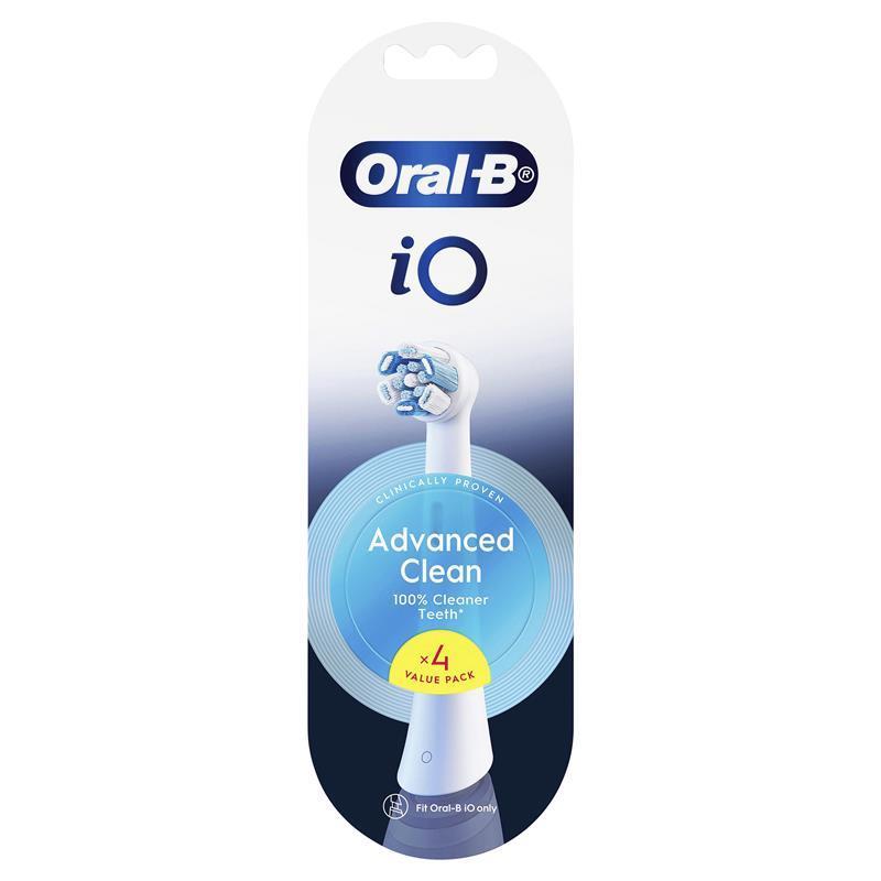 Oral B Power Toothbrush iO Advanced Clean Refills White 4 Pack