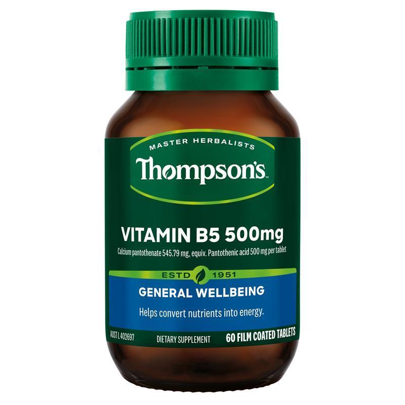 Thompson's B5 Pantothenic Acid 500mg 60 Tablets