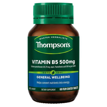 Thompson's B5 Pantothenic Acid 500mg 60 Tablets