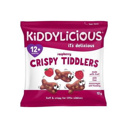 Kiddylicious Crispy Tiddlers Raspberry 12g