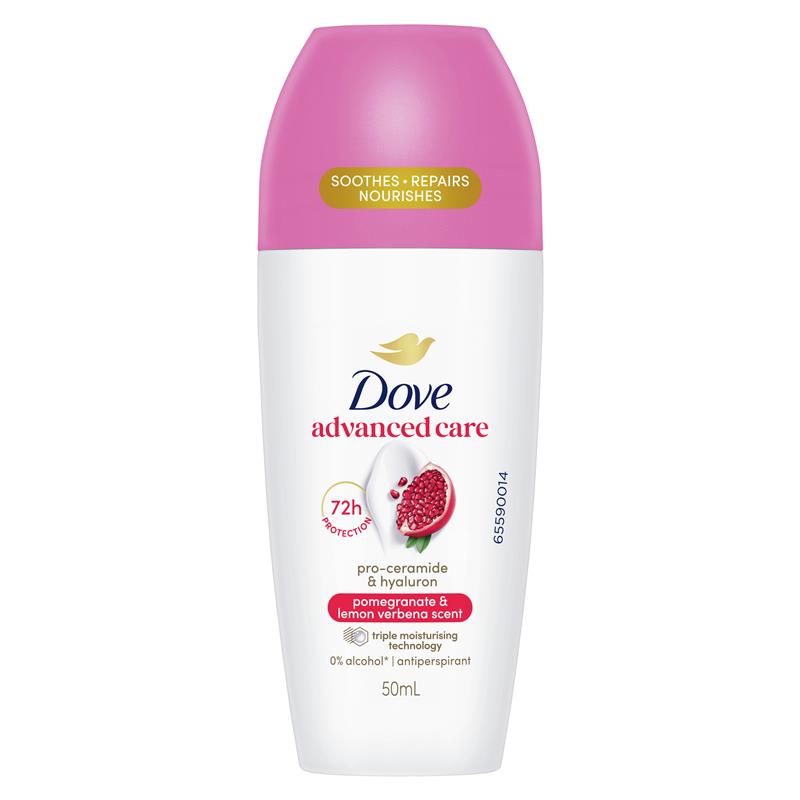 Dove Women Advanced Care Antiperspirant Deodorant 72h Roll On Pomegranate 50ml