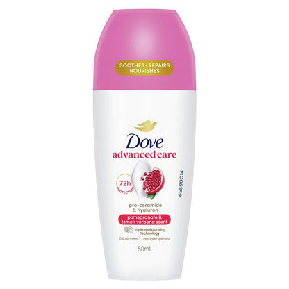 Dove Women Advanced Care Antiperspirant Deodorant 72h Roll On Pomegranate 50ml