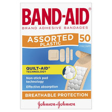 Band-Aid Plastic Strips Assorted Shapes 50 Pack