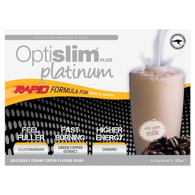 Optislim VLCD Platinum Coffee Shake 21x25g Sachets