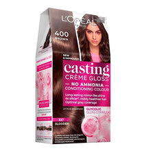 L'Oreal Paris Casting Creme Gloss Semi-Permanent Hair Colour - 400 Dark Brown (Ammonia Free)