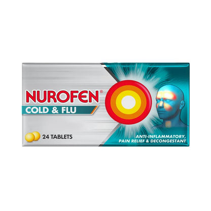 Nurofen Cold and Flu Multi-Symptom Relief Tablets 200mg Ibuprofen 24 pack