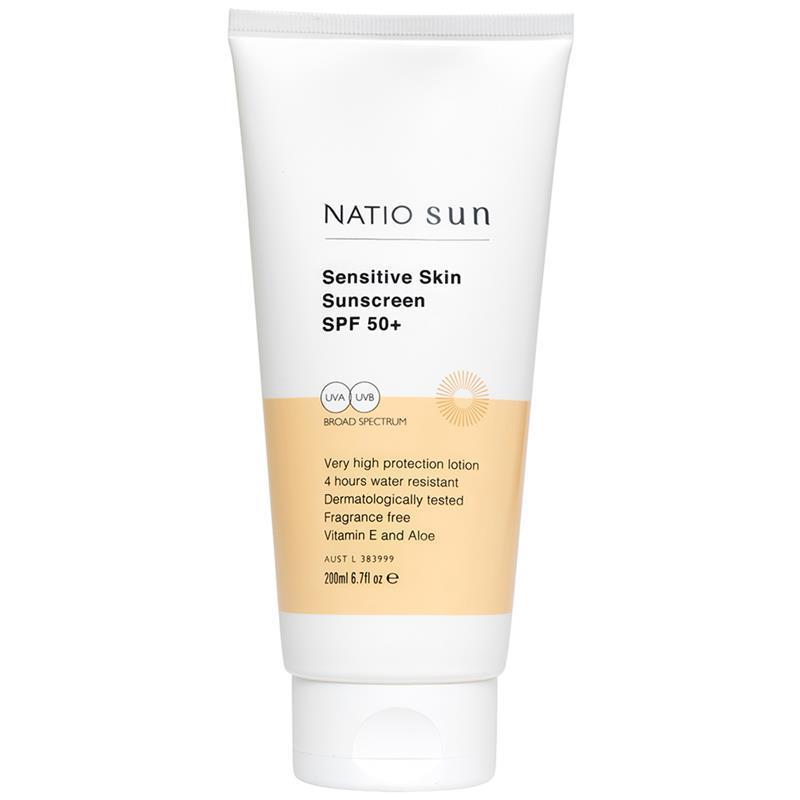 Natio Sensitive Skin Sunscreen SPF 50+ 200ml