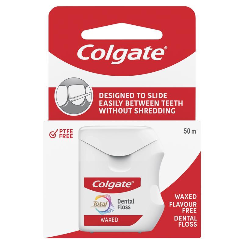 Colgate Total Waxed Dental Floss 50m