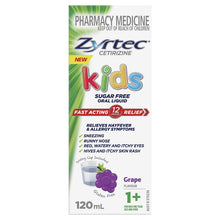 Zyrtec Kids Antihistamine Allergy & Hayfever Oral Liquid Grape 120mL - GimmeNow