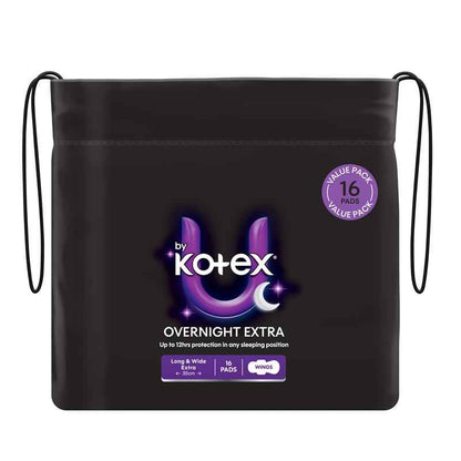 U by Kotex Extra Overnight Long 16 Pack