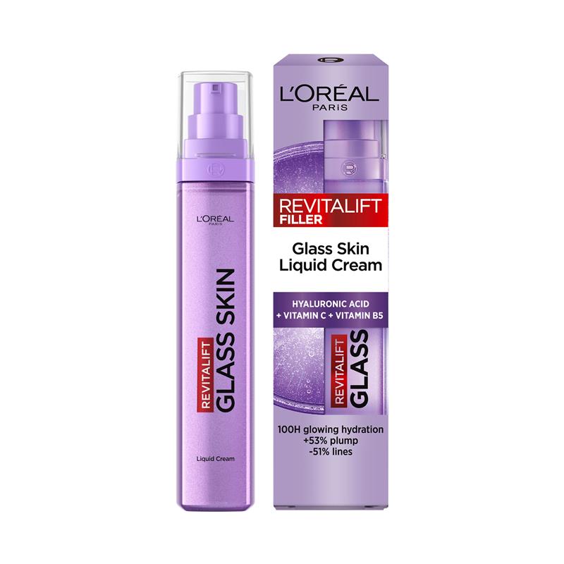 L'Oreal Paris Revitalift Filler Glass Skin Liquid Cream Face Moisturiser 50ml