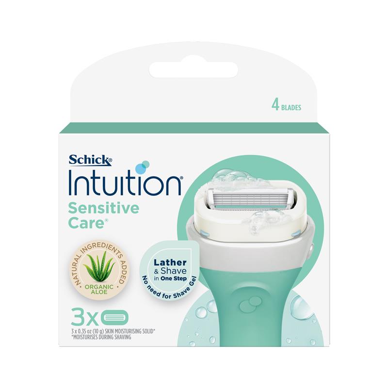 Schick Intuition Naturals Sensitive Care Cartridges 3pk