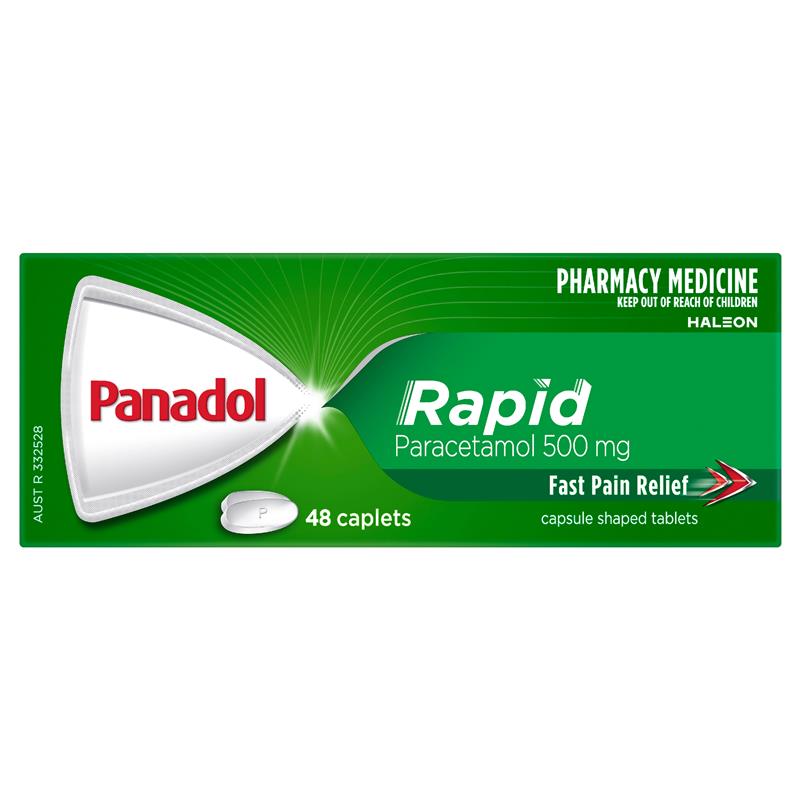 Panadol Rapid Paracetamol Pain Relief 48 Caplets