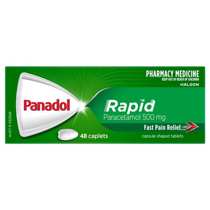 Panadol Rapid Paracetamol Pain Relief 48 Caplets
