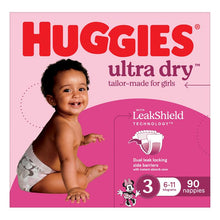 Huggies Ultra Dry Nappies Girls Size 3 (6-11kg) 90 Pack