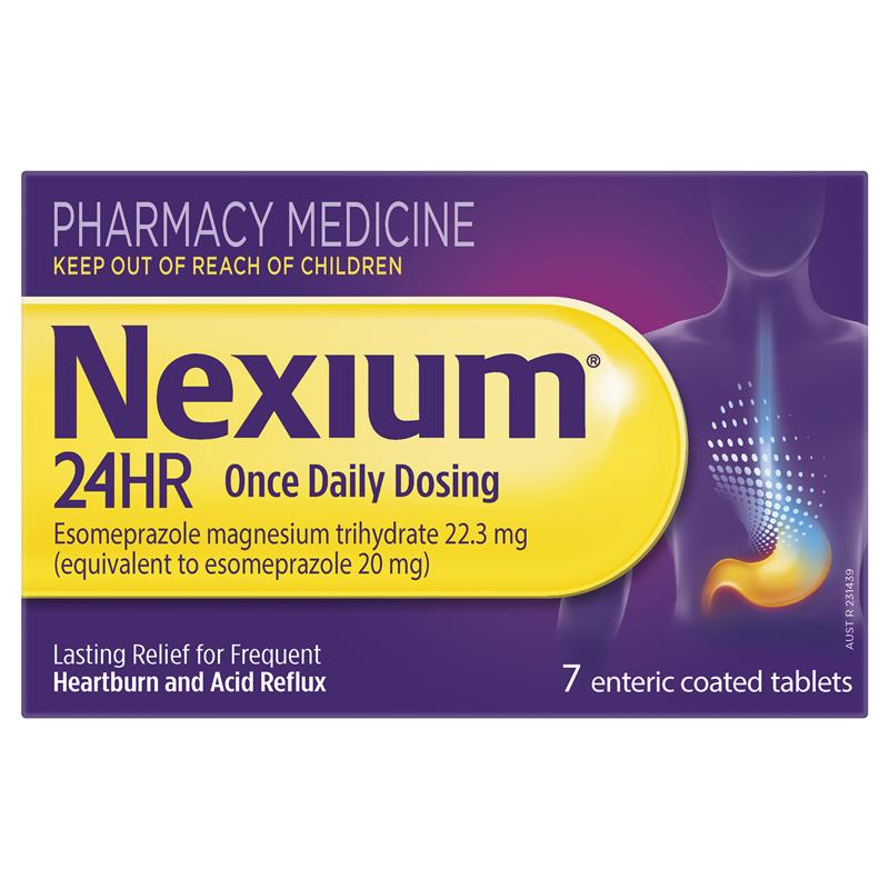Nexium 24hr Heartburn & Acid Reflux Relief 20mg 7 Tablets