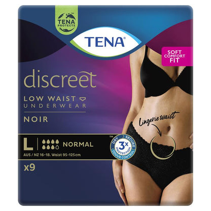 Tena Pant Womens Discreet Black Large 9 Pack - GimmeNow