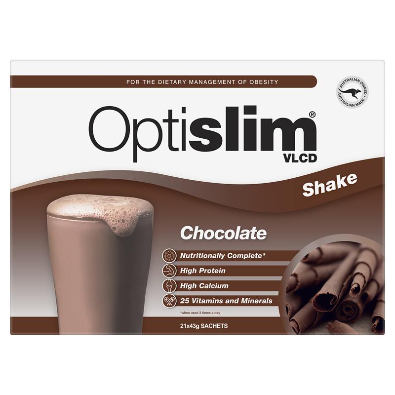 Optislim VLCD Meal Replacement Shake Chocolate 21x43g Sachets