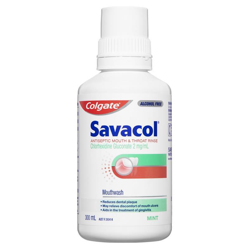 Colgate Savacol Alcohol Free Antiseptic Mouthwash 300mL