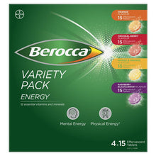 Berocca Energy Variety 60 Effervescent Tablets (4 x 15 Variety Pack) Exclusive Pack - GimmeNow