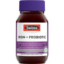 Swisse Iron + Probiotic 30 Tablets
