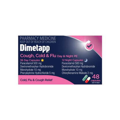 Dimetapp Cough Cold & Flu Day & Night 48 Capsules
