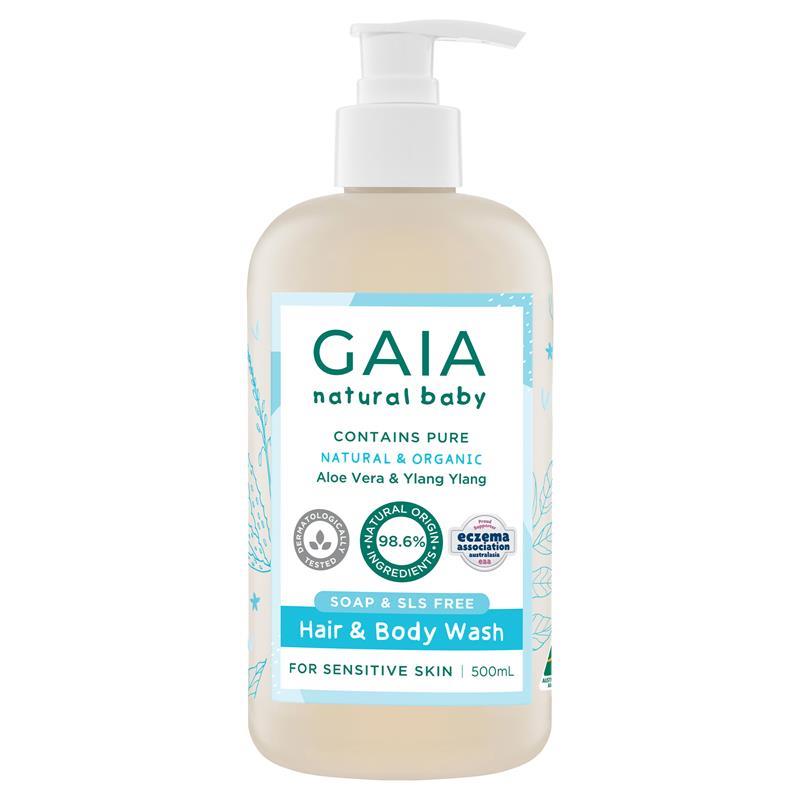 Gaia Natural Baby Hair & Body Wash 500ml
