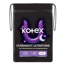 U by Kotex Ultrathin Overnight Pads with Wings 10 Pack