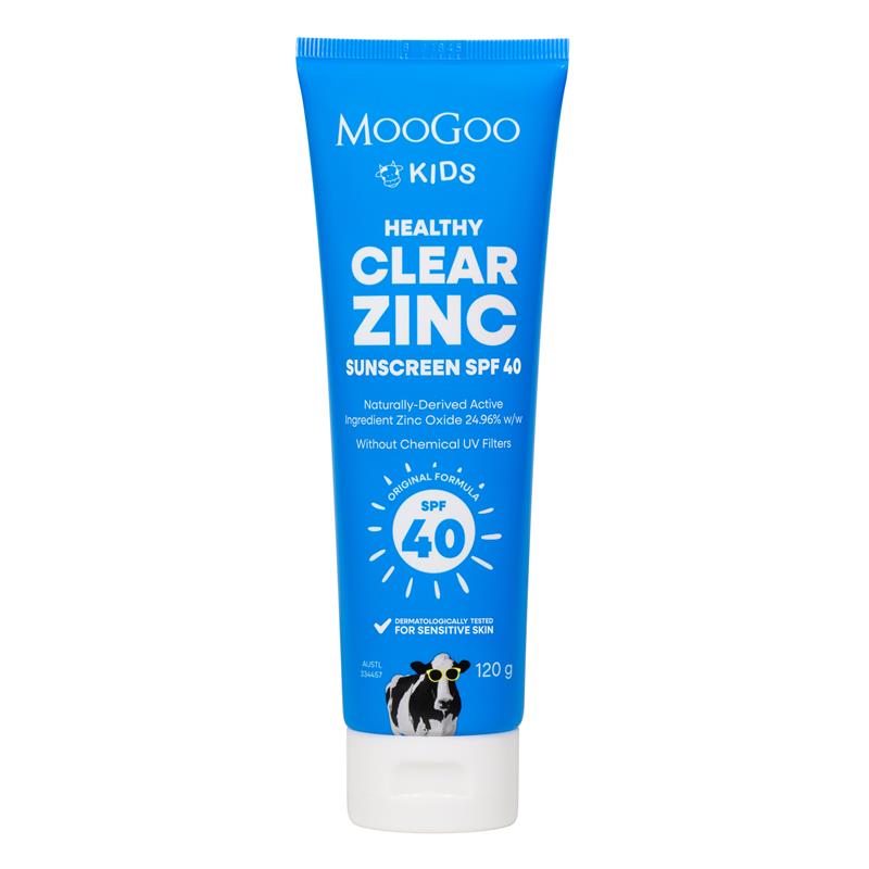 MooGoo Baby And Child Clear Zinc Sunscreen SPF40 120g