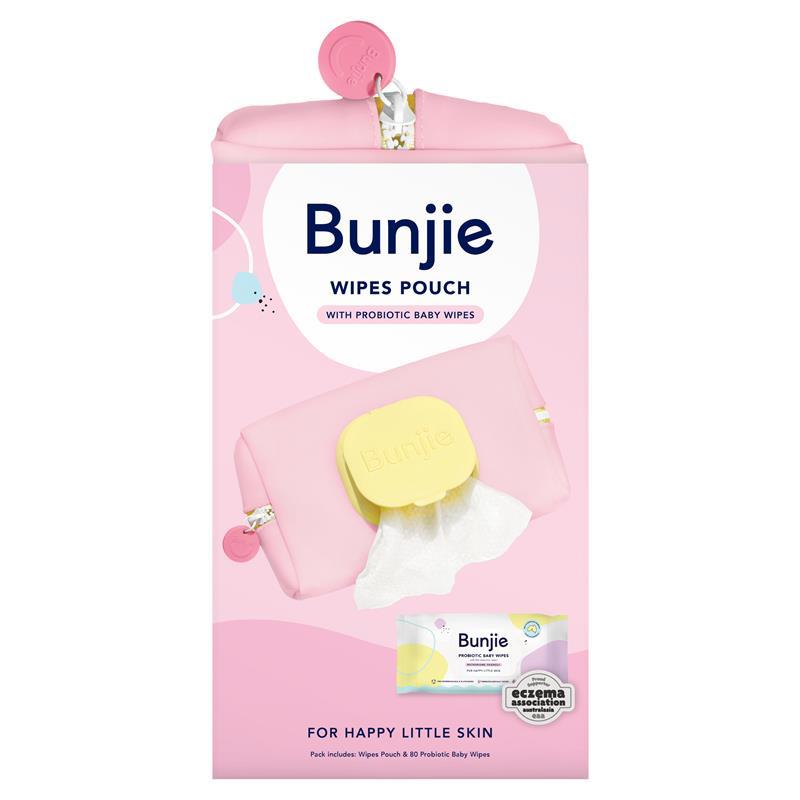 Bunjie Pink Pouch Bonus 80 Pack Wipes