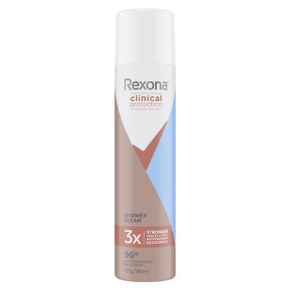 Rexona Women Clinical Protection Antiperspirant Aerosol Shower Clean 180ml